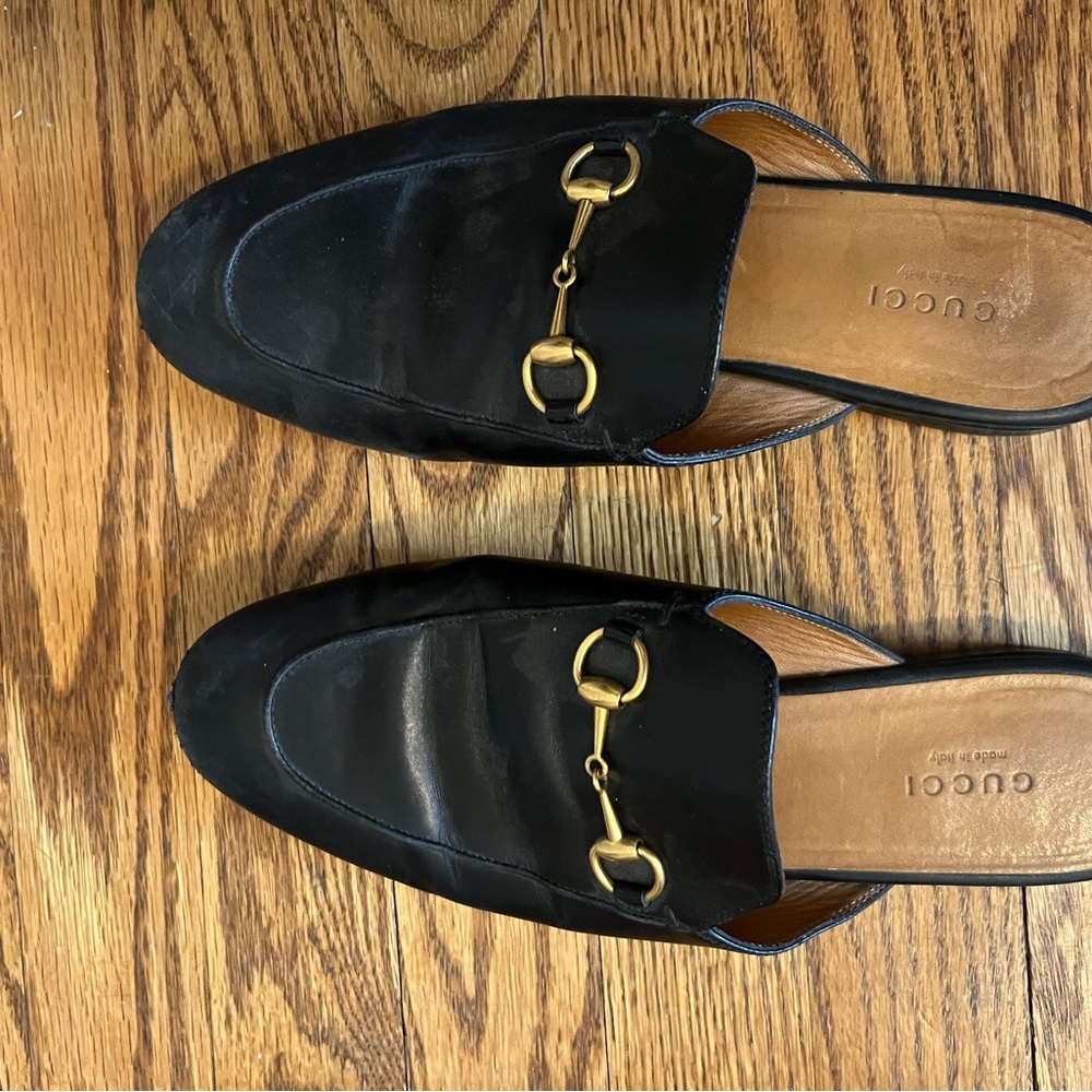 Gucci Black Leather Loafers